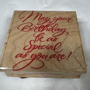 1994 Hero Arts - Wood Rubber Stamp - Special‎ Birthday F456 - Unused